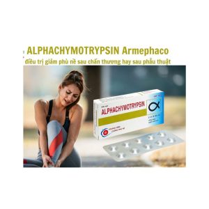 Smart Pharma - Thuốc kháng viêm dạng men ALPHACHYMOTRYPSIN (Armephaco) hộp 2 vỉ x 10 viên 1 Smart Pharma - Alphachymotrypsin Armephaco 2