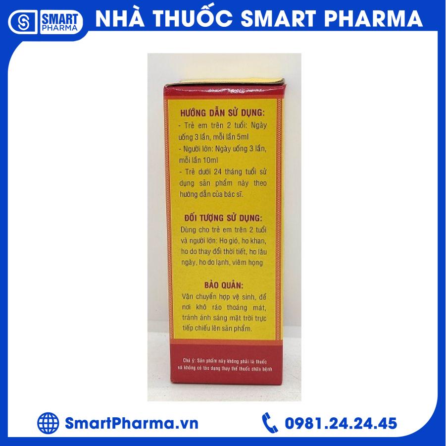 Bổ phế lọ 125ml Đại Y 2 Smart Pharma - Bo phe lo 125ml Dai Y 2