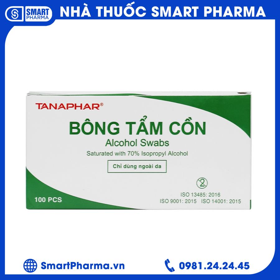 Bông tẩm cồn Tanaphar Smart Pharma - Bong tam con Tanaphar