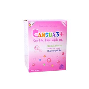 Cansua 3+ hỗ trợ điều trị cho trẻ còi xương, chậm phát triển (Hộp 14 gói)