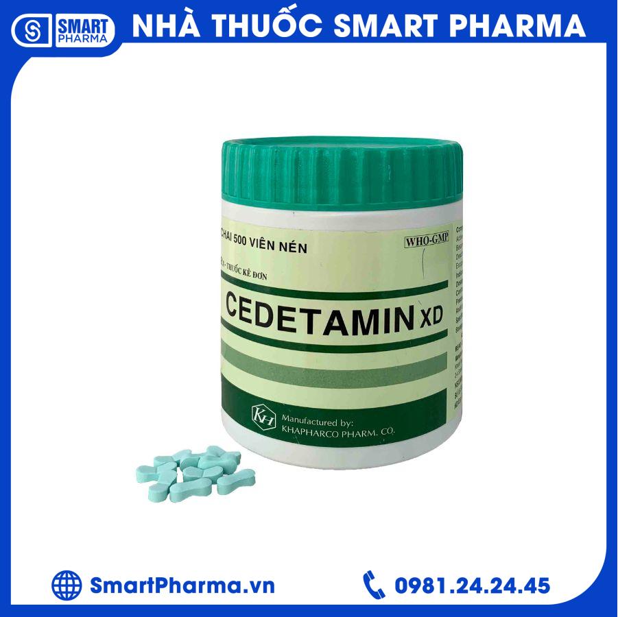 Cedetamin XD (nắp xanh) 2 Smart Pharma - Cedetamin XD nap xanh 2