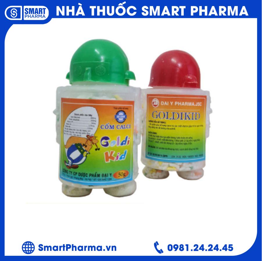 Cốm bổ Calci Goldikid 1 Smart Pharma - Com bo Calci Goldikid 1