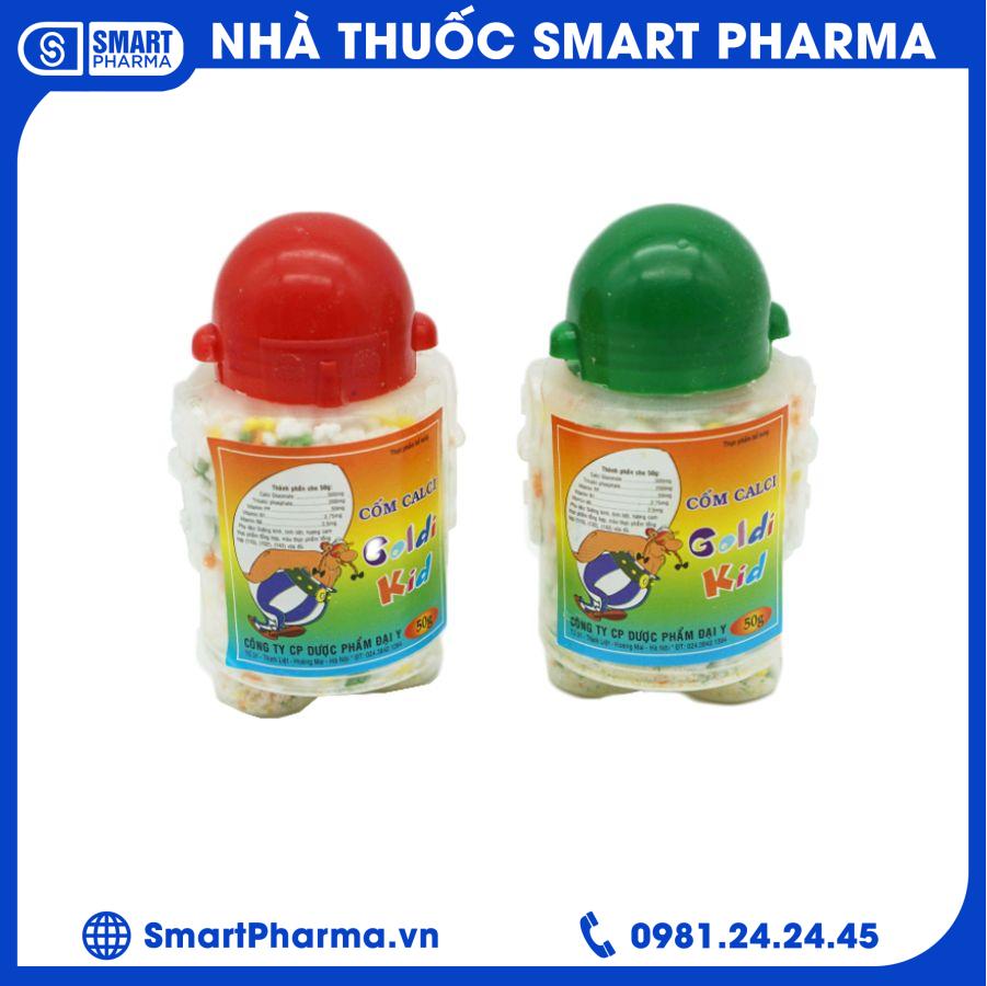 Cốm bổ Calci Goldikid Smart Pharma - Com bo Calci Goldikid