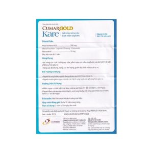 Smart Pharma - Viên uống CumarGold Kare CVI Pharma hỗ trợ giảm nguy cơ mắc ung bướu (3 vỉ x 10 viên) 1 Smart Pharma - Cumar gold Kare 2
