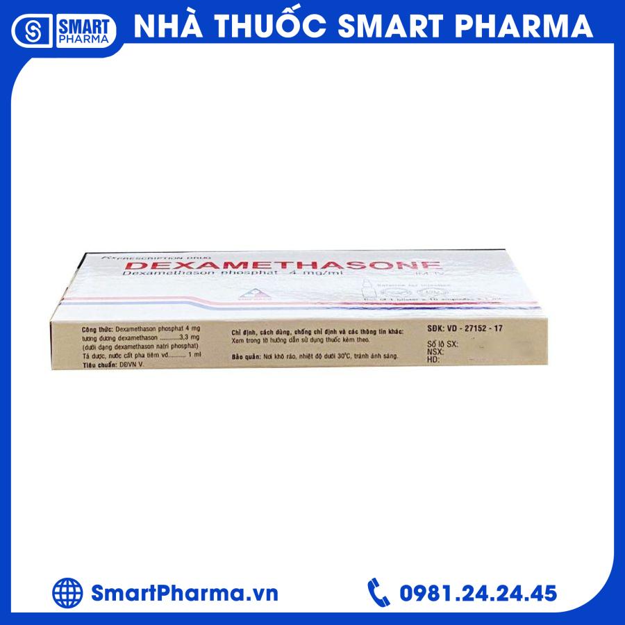 Dexamethason 4mg-1ml Vĩnh phúc 2 Smart Pharma - Dexamethason 4mg 1ml Vinh phuc 2