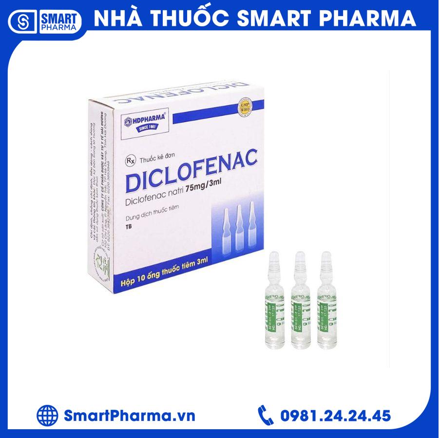 Diclofenac tiêm hải dương Smart Pharma - Diclofenac tiem hai duong