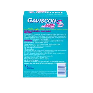 Smart Pharma - Hỗn dịch Gaviscon Dual Action Reckitt Benckiser hồng điều trị trào ngược dạ dày, thực quản (24 gói x 10ml) 2 Smart Pharma - Gaviscon hong 1 1