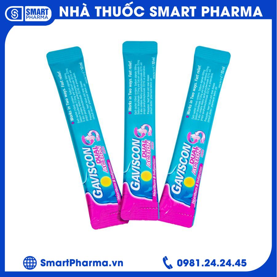 Gaviscon hồng 2 Smart Pharma - Gaviscon hong 2
