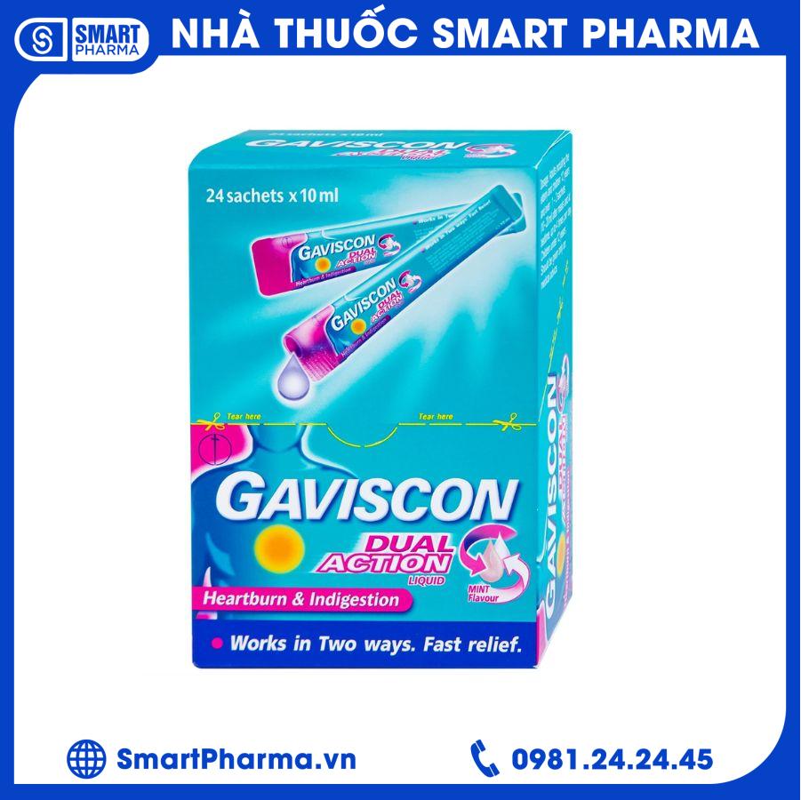 Gaviscon hồng Smart Pharma - Gaviscon hong