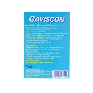 Smart Pharma - Hỗn dịch Gaviscon Reckitt Benckiser xanh điều trị trào ngược dạ dày, thực quản (24 gói x 10ml) 1 Smart Pharma - Gaviscon xanh 2