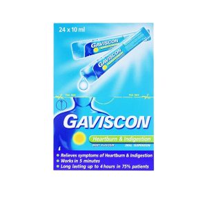Hỗn dịch Gaviscon Reckitt Benckiser xanh điều trị trào ngược dạ dày, thực quản (24 gói x 10ml)