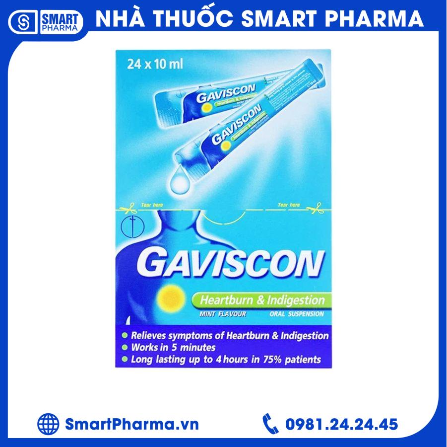 Gaviscon xanh Smart Pharma - Gaviscon