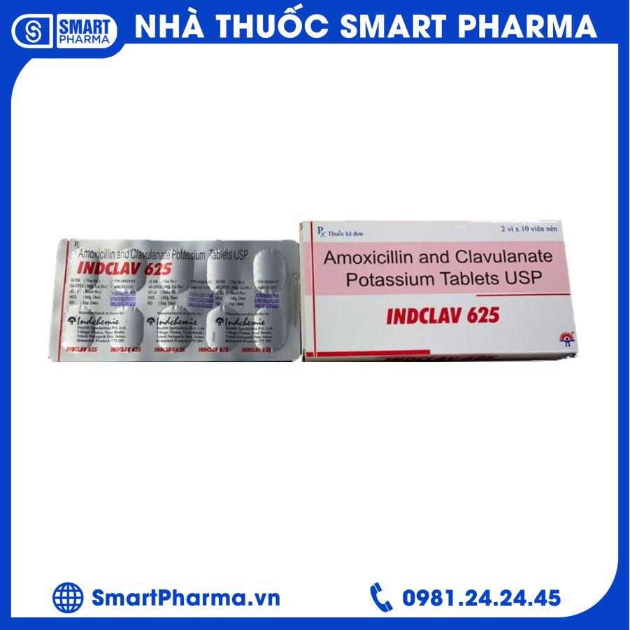 Indclav 625mg 2 Smart Pharma - Indclav 625mg 2