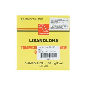Thuốc tiêm Lisanolona 80mg/2ml Lisapharma điều trị dị ứng, hen suyễn, viêm mũi dị ứng (5 ống)