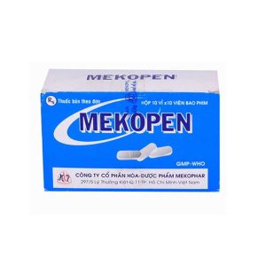 Thuốc Mekopen Mekophar điều trị bệnh nhiễm khuẩn đường hô hấp trên Hộp 10 vỉ x 10 viên
