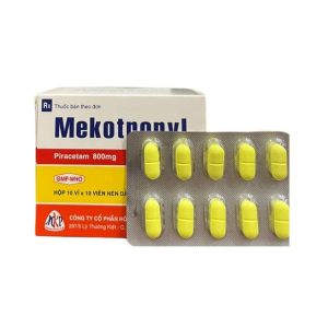 Thuốc Mekotropyl 800 trị chóng mặt, rung giật cơ, giảm trí nhớ (Hộp 10 vỉ x 10 viên)
