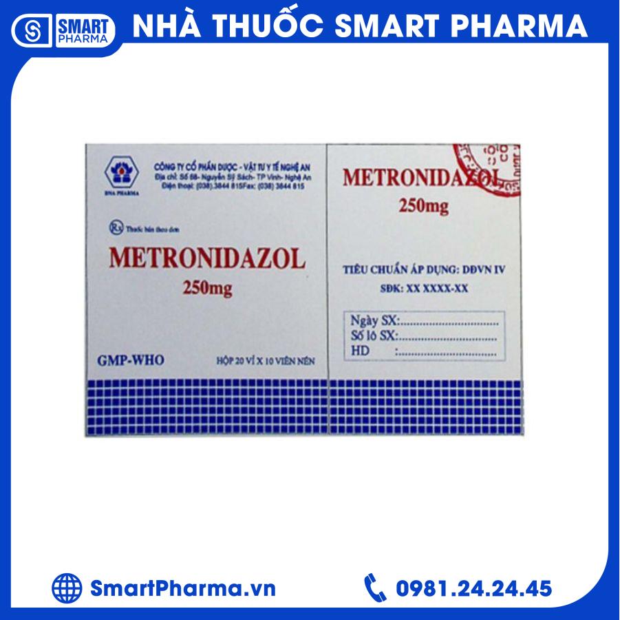 Metronidazol 250mg Nghệ An 1 Smart Pharma - Metronidazol 250mg Nghe An 1