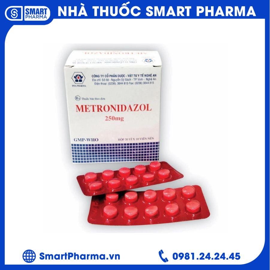Metronidazol 250mg Nghệ An Smart Pharma - Metronidazol 250mg Nghe An
