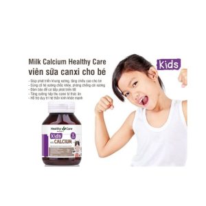 Smart Pharma - Viên uống Healthy Care Kid’s Milk Calcium bổ sung canxi, Vitamin D3 (Chai 60 viên) 1 Smart Pharma - Milk Calcium 2