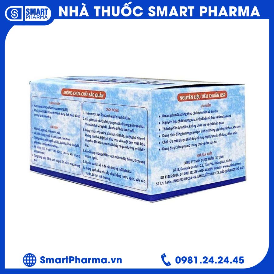 Muối rửa mũi xoang Cát Linh 2 Smart Pharma - Muoi rua mui xoang Cat Linh 2