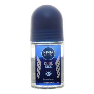 Lăn khử mùi Nivea Men Cool Kick hỗ trợ giảm mồ hôi, ngăn mùi hiệu quả (Chai 25ml)