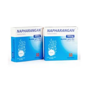 Viên sủi Napharangan 500mg Nam Hà hạ nhiệt, giảm đau, điều trị sốt từ nhẹ đến vừa (4 vỉ x 4 viên)