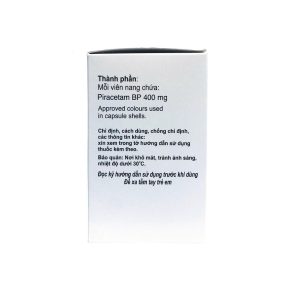 Smart Pharma - Neurocetam 400mg Micro (10 vỉ x 10 viên) điều trị say rượu, rối loạn thiểu năng vỏ não, cơn động kinh múa giật 1 Smart Pharma - Neurocetam 400mg 2