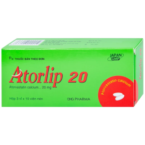 Smart Pharma - Thuốc Atorlip 20mg DHG Pharma điều trị tăng cholesterol toàn phần và LDL-cholesterol (Hộp 3 vỉ x 10 viên) 1 Smart Pharma - Nha thuoc Smart Pharma 2026 10 22T082906.429