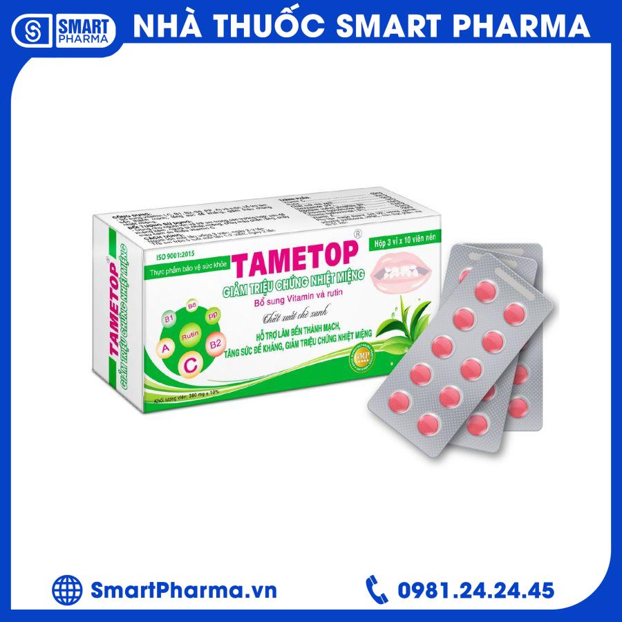 Nhiệt miệng Tametop vỉ Smart Pharma - Nhiet mieng Tametop vi