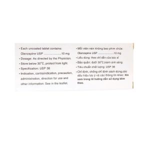 Smart Pharma - Thuốc Olavex 10 điều trị bệnh tâm thần phân liệt (3 vỉ x 10 viên) 1 Smart Pharma - Olavex 10 2