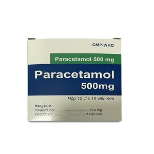 Thuốc giảm đau hạ sốt Paracetamol 500mg Armephaco  hộp 10 vỉ x 10 viên nén