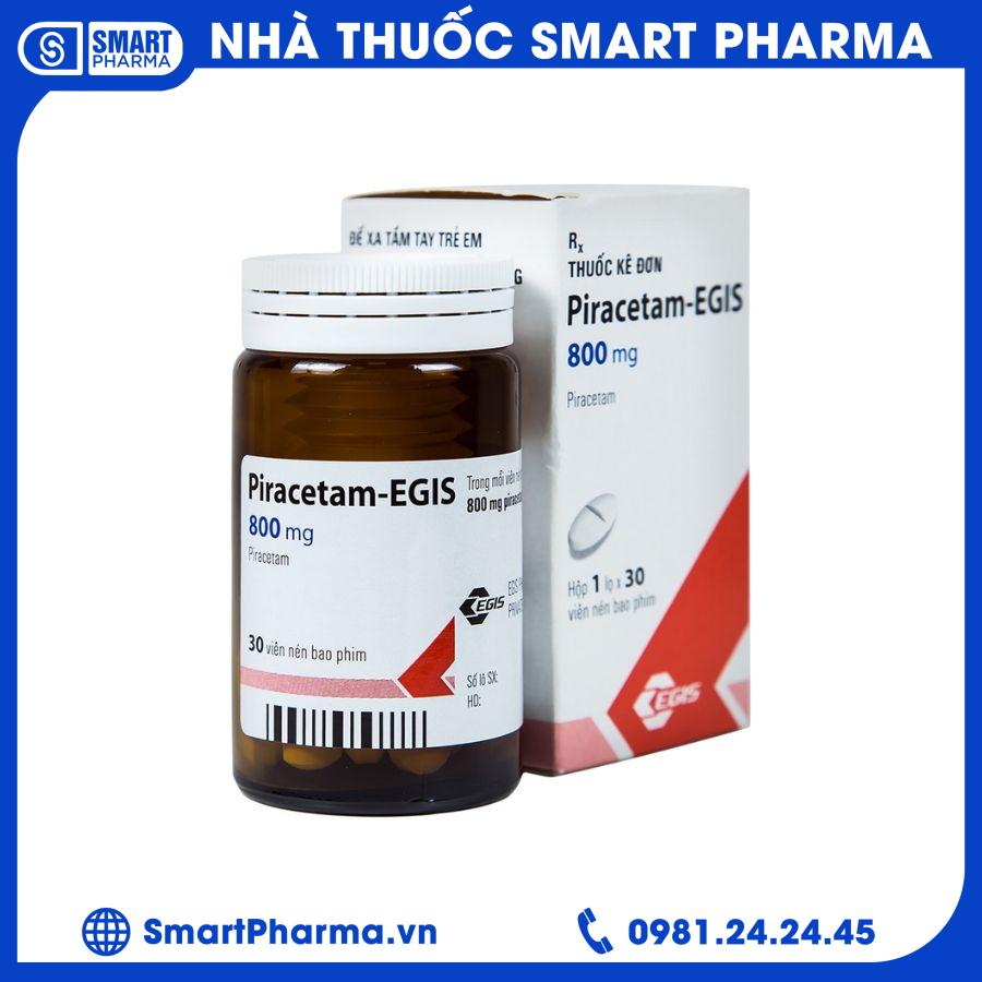 Piracetam (Lọ 30v) 800mg- EGIS Smart Pharma - Piracetam Lo 30v 800mg EGIS