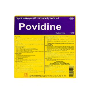 Gạc Povidine Pharmedic sát trùng vết thương (10 miếng x 3g)