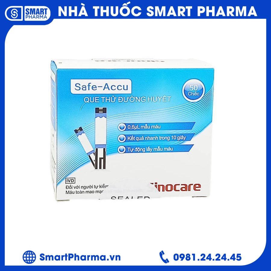 Que thử tiểu đường Safe Accu 1 Smart Pharma - Que thu tieu duong Safe Accu 1