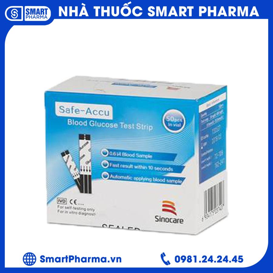 Que thử tiểu đường Safe Accu (2) Smart Pharma - Que thu tieu duong Safe Accu 2 1