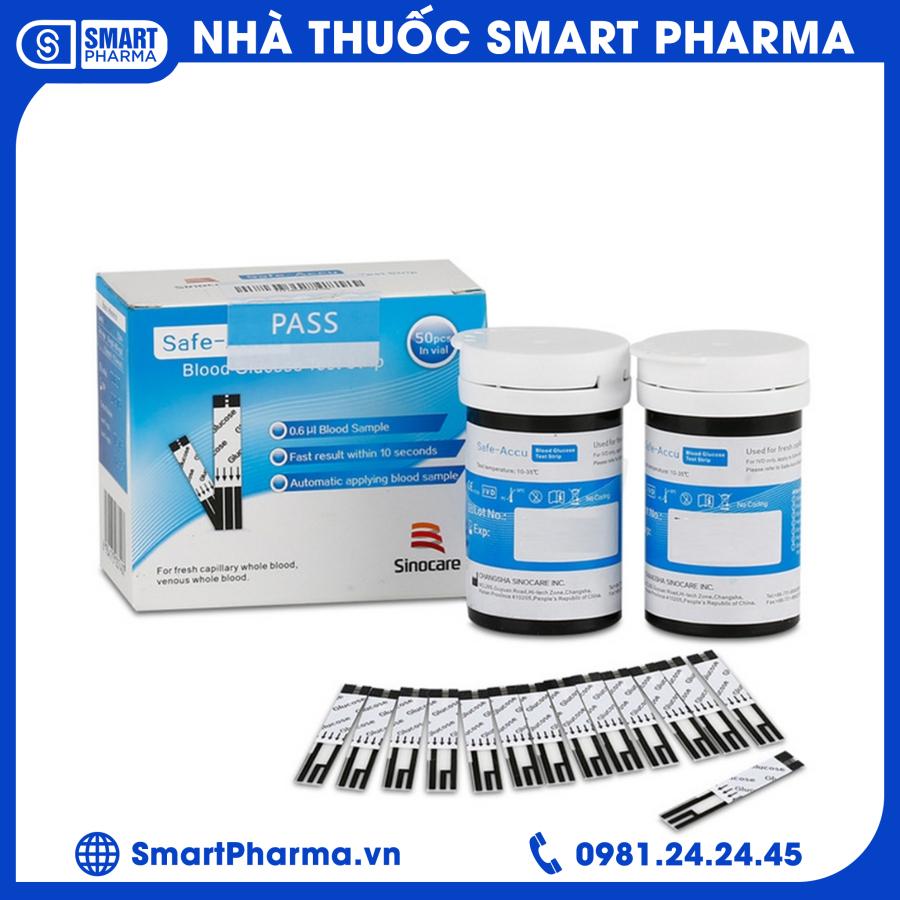 Que thử tiểu đường Safe Accu Smart Pharma - Que thu tieu duong Safe Accu 3