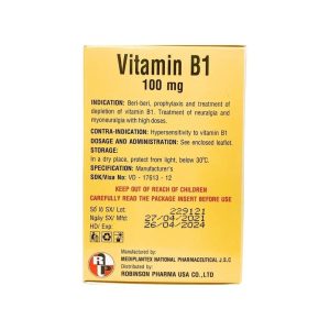 Smart Pharma - Thuốc bổ sung Vitamin B1 100mg (Mediplantex) hộp 10 vỉ x 10 viên 1 Smart Pharma - Smart pharma 12