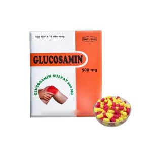 Thuốc Glucosamin 500mg Armephaco giảm triệu chứng của viêm khớp gối nhẹ và trung bình (Hộp 10 vỉ x 10 viên)