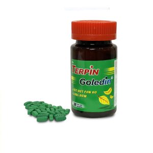 Thuốc Terpin Goledin NIC Pharma cắt đứt cơn ho, long đờm ( Lọ 300 viên)