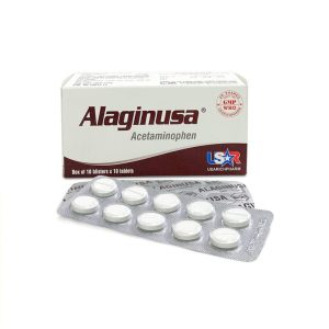 Thuốc Alaginusa giảm triệu chứng sốt và giảm đau đầu ( Hộp 10 vỉ x 10 viên)