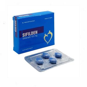 Thuốc Sifilden 100mg điều trị rối loạn cương dương ( Hộp 1 vỉ x 4 viên)