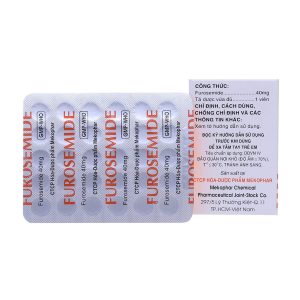 Smart Pharma - Thuốc Furosemide Mekophar điều trị phù, tăng huyết áp ( Hộp 10 vỉ x 30 viên) 1 điều trị phù, tăng huyết áp