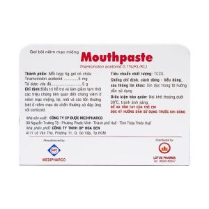Smart Pharma - Gel bôi niêm mạc miệng Mouthpaste Medipharco giảm viêm, tổn thương ( Tuýp 5g) 2 Smart Pharma - Smart pharma 67