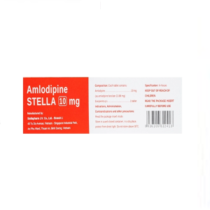 Smart Pharma - Thuốc Amlodipine 10 Stella điều trị tăng huyết áp, đau thắt ngực ổn định mạn tính ( Hộp 3 vỉ x 10 viên) 2 Smart Pharma - Smart pharma 98