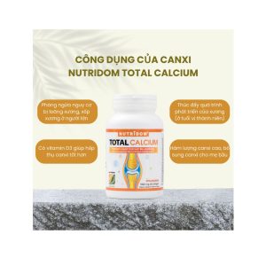 Smart Pharma - Nutridom Total Calcium, hỗ trợ giảm nguy cơ còi xương, loãng xương, bổ sung canxi 2 Smart Pharma - Total Calcium 1