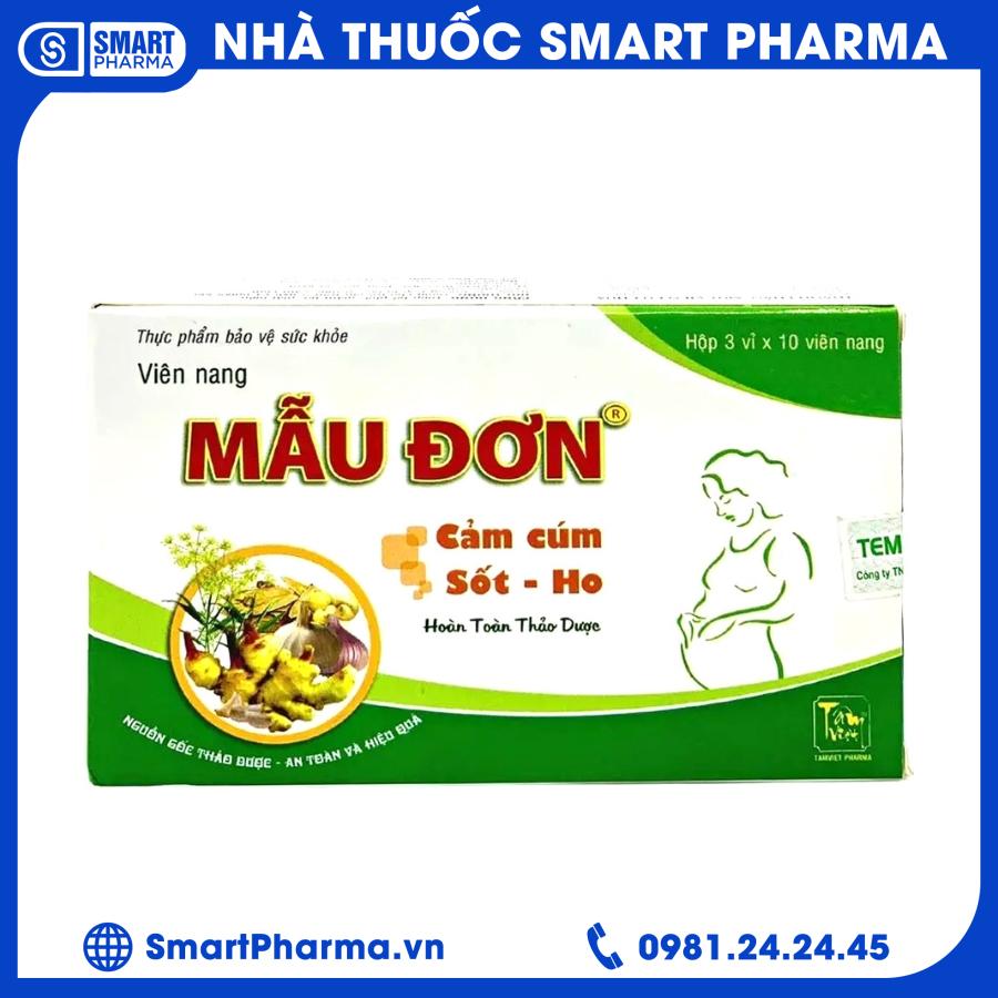 Viên cảm cúm Mẫu đơn (2) Smart Pharma - Vien cam cum Mau don 2