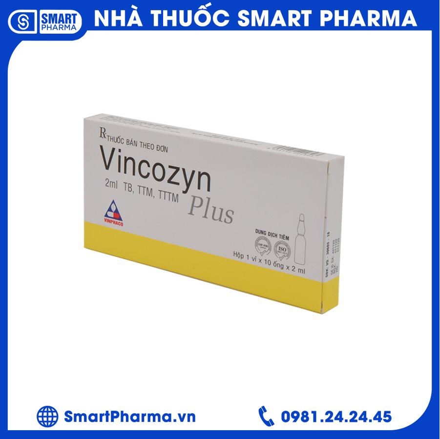Vincozyn plus 1vỉ x10 ống Smart Pharma - Vincozyn plus 1vi x10 ong
