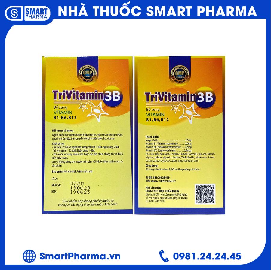 Vitamin 3B Đại Uy 1 Smart Pharma - Vitamin 3B Dai Uy 1
