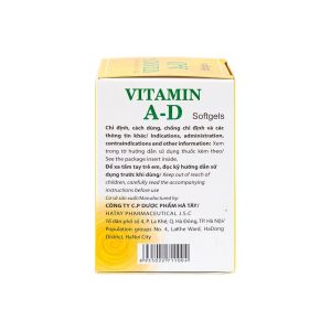Smart Pharma - Thuốc Vitamin A-D Hataphar phòng và điều trị thiếu Vitamin A và D (100 viên) 1 Smart Pharma - Vitamin AD Ha tay 2
