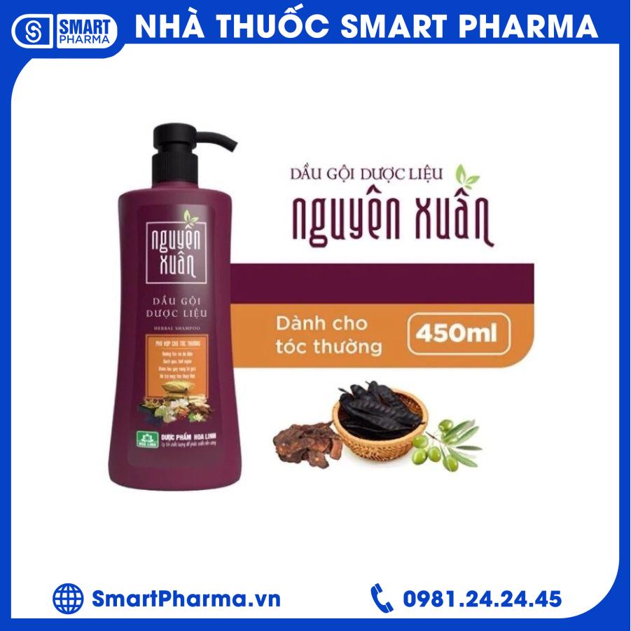 dầu gội dược liệu Nguyên Xuân Đỏ chai 450ml 1 Smart Pharma - dau goi duoc lieu Nguyen Xuan Do chai 450ml 1
